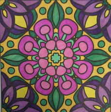 Colored by Sabrina Williams - from Flowers (For Crayons And Wide Tipped Markers)