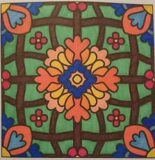 Colored by Sabrina Williams - from More Flowers (For Crayons And Wide Tipped Markers)