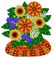 Colored by Sheila Ann Galantino - from Wow (Angie's Extreme Coloring Books Volume 1)