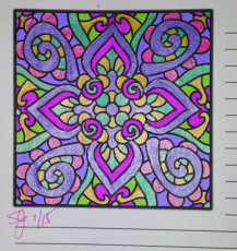 Colored by Shyla Jannusch - from Classy (A Coloring Journal)