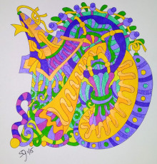 Colored by Shyla Jannusch - from Cool (Angie's Extreme Coloring Books Volume 2)