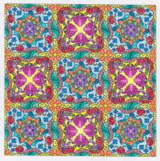 Colored by Sue Cooper - from Doodles (Angie's Patterns Volume 7)