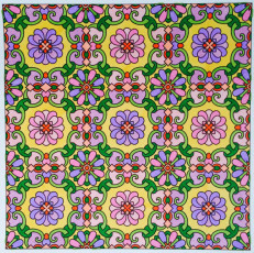 Colored by Vicky Borrow - from Flowers (Angie's Patterns Volume 8)