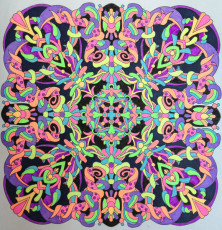 Colored by Alison Ferries - from Wow (Angie's Extreme Coloring Books Volume 1)