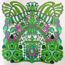 Colored by Alison Ferries - from Wow (Angie's Extreme Coloring Books Volume 1)