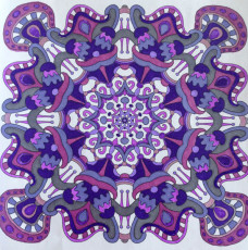 Colored by Alison Ferries - from Wow (Angie's Extreme Coloring Books Volume 1)