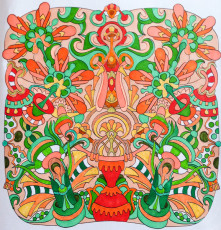 Colored by Alison Ferries - from Wow (Angie's Extreme Coloring Books Volume 1)