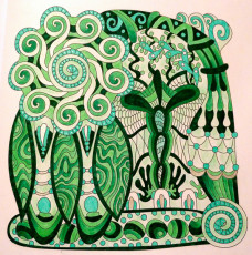 Colored by Anja Meuer - from Wow (Angie's Extreme Coloring Books Volume 1)