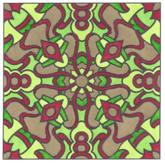 Colored by Annette DeJong - from Doodles (For Crayons And Wide Tipped Markers)