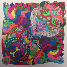 Colored by Cozette Morstein - from Wow (Angie's Extreme Coloring Books Volume 1)