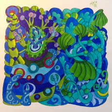Colored by Deborah Powell - from Cool (Angie's Extreme Coloring Books Volume 2)