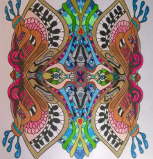Colored by Karen Wherlock - from Wow (Angie's Extreme Coloring Books Volume 1)