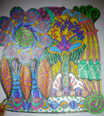 Colored by Kate Bodey - from Wow (Angie's Extreme Coloring Books Volume 1)