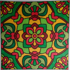 Colored by Melissa Adamek-Dean - from Flowers (For Crayons And Wide Tipped Markers)