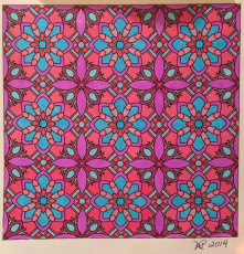 Colored by Nancy Posey - from Flowers (Angie's Patterns Volume 8)