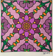 Colored by Nancy Posey - from Flowers (For Crayons And Wide Tipped Markers)