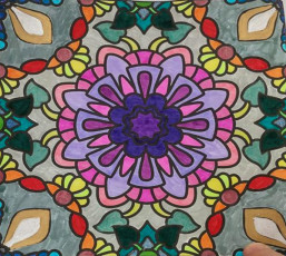 Colored by Nicole VdZon - from More Flowers (For Crayons And Wide Tipped Markers)