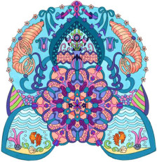 Colored by Sheila Ann Galantino - from Wow (Angie's Extreme Coloring Books Volume 1)