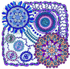 Colored by Sheila Ann Galantino - from Wow (Angie's Extreme Coloring Books Volume 1)