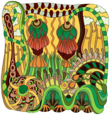 Colored by Sheila Ann Galantino - from Wow (Angie's Extreme Coloring Books Volume 1)