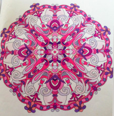 Colored by Alison Ferries - from Wow (Angie's Extreme Coloring Books Volume 1)