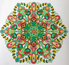 Colored by Alison Ferries - from Wow (Angie's Extreme Coloring Books Volume 1)