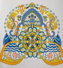 Colored by Alison Ferries - from Wow (Angie's Extreme Coloring Books Volume 1)