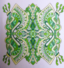 Colored by Alison Ferries - from Wow (Angie's Extreme Coloring Books Volume 1)