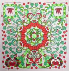 Colored by Alison Ferries - from Wow (Angie's Extreme Coloring Books Volume 1)