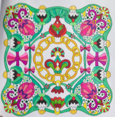 Colored by Alison Ferries - from Wow (Angie's Extreme Coloring Books Volume 1)