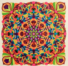 Colored by Annette DeJong - from Wow (Angie's Extreme Coloring Books Volume 1)