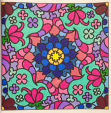 Colored by Cozette Morstein - from Doodles (For Crayons And Wide Tipped Markers)