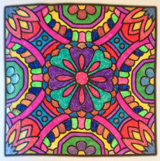 Colored by Cozette Morstein - from Flowers (A Coloring Journal)