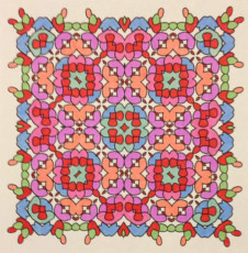 Colored by Cozette Morstein - from Ink Doilies (Angie's Patterns Volume 1)