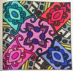 Colored by Cozette Morstein - from More Pizzazz (A Coloring Journal)