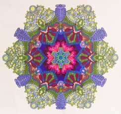 Colored by Deborah Powell - from Wow (Angie's Extreme Coloring Books Volume 1)
