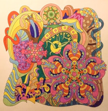 Colored by Deborah Powell - from Wow (Angie's Extreme Coloring Books Volume 1)