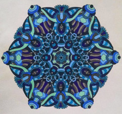 Colored by Delia Baker - from Wow (Angie's Extreme Coloring Books Volume 1)