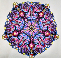 Colored by Delia Baker - from Wow (Angie's Extreme Coloring Books Volume 1)