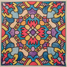 Colored by Kat and Jarren DeWees - from More Doodles (For Crayons And Wide Tipped Markers)