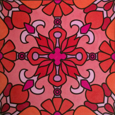 Colored by Laurie Catlin - from Flowers (For Crayons And Wide Tipped Markers)