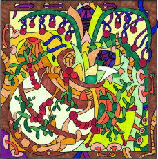 Colored by Marja Henson-Flipse - from Wow (Angie's Extreme Coloring Books Volume 1)