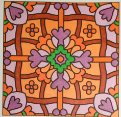 Colored by Melissa Adamek-Dean - from Flowers (For Crayons And Wide Tipped Markers)
