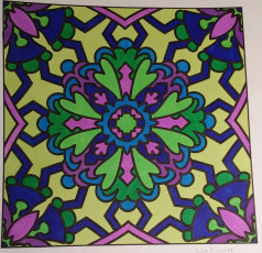 Colored by Melissa Adamek-Dean - from Flowers (For Crayons And Wide Tipped Markers)