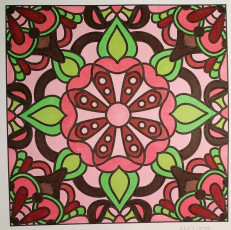 Colored by Melissa Adamek-Dean - from More Flowers (For Crayons And Wide Tipped Markers)