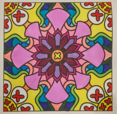 Colored by Nicole VdZon - from More Flowers (For Crayons And Wide Tipped Markers)