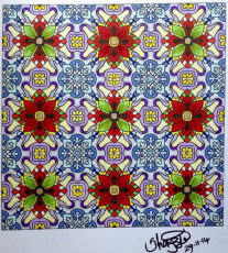 Colored by Shazzie Morgan - from Flowers (Angie's Patterns Volume 8)