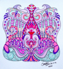 Colored by Shazzie Morgan - from Wow (Angie's Extreme Coloring Books Volume 1)