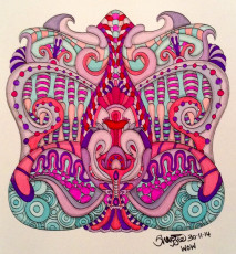 Colored by Shazzie Morgan - from Wow (Angie's Extreme Coloring Books Volume 1)
