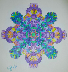 Colored by Shyla Jannusch - from Wow (Angie's Extreme Coloring Books Volume 1)